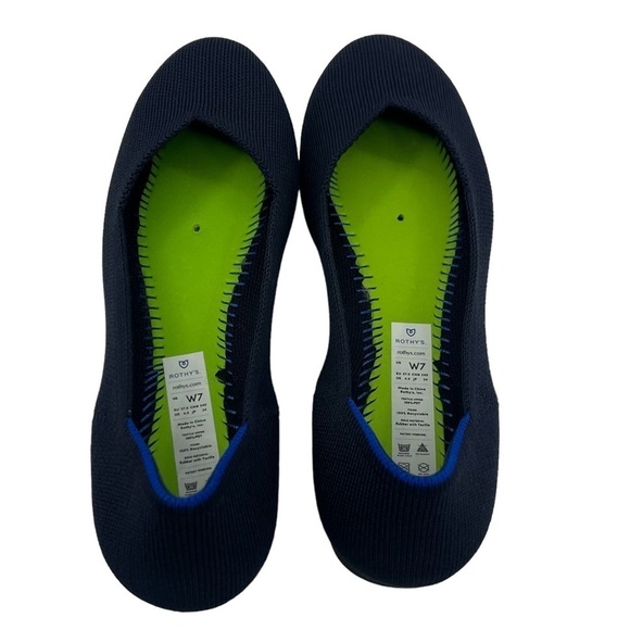 Rothy’s Blue Round Toe Slip On Flats Size 7 Women’s - Picture 4 of 8
